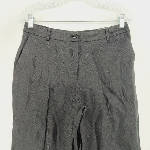 New Jones New York Slim Fit Black Pockets Linen Blend Career Capri Pants P6208 - Picture 2 of 9